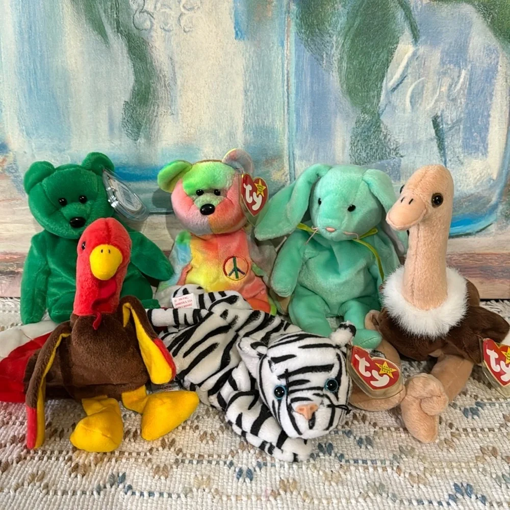 Y2K Collectable Ty Collection Of Beanie Babies Rare & Retired 1990's